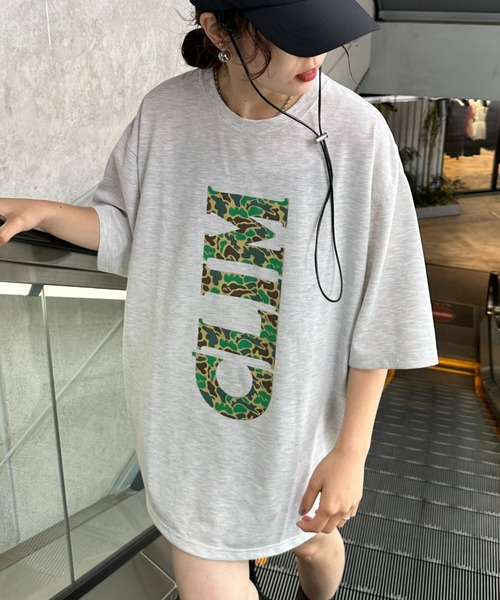 Franklin Climbing（フランクリンクライミング）の「【Franklin Climbing】CLIMカモフラ柄ロゴプリントTee（Tシャツ/カットソー・メンズ・チャコールグレー/ホワイト/ライトグレー・MEDIUM/LARGE）」の15枚目の写真