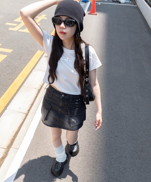 dispark（ディスパーク）の「DISPARK/シルバー3DプリントT（Tシャツ/カットソー・レディース・ホワイト/ブラック・FREE）」の19枚目の写真