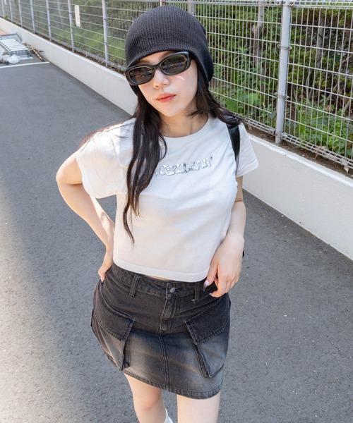 dispark（ディスパーク）の「DISPARK/シルバー3DプリントT（Tシャツ/カットソー・レディース・ホワイト/ブラック・FREE）」の21枚目の写真