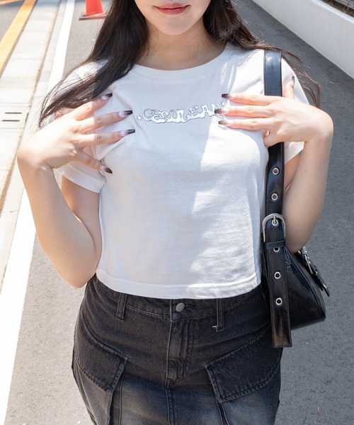 dispark（ディスパーク）の「DISPARK/シルバー3DプリントT（Tシャツ/カットソー・レディース・ホワイト/ブラック・FREE）」の22枚目の写真