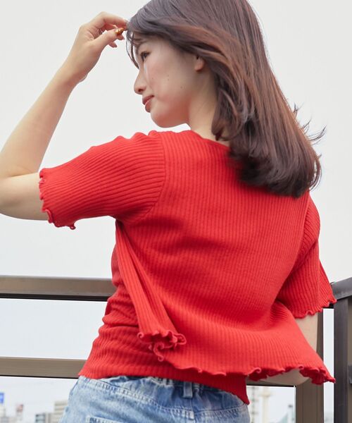 MAJESTIC LEGON（マジェスティックレゴン）の「キャミセットビーズリボンカーデ（アンサンブル・レディース・ブラック/アイボリー/レッド/ピンク/ブルー・MEDIUM）」の15枚目の写真