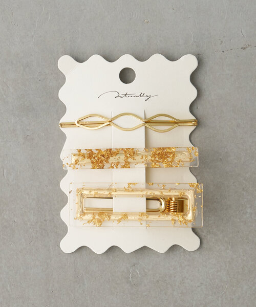 BIRTHDAY BAR（バースデイバー）の「ホイルリーフヘアピンセット（ヘアバンド・レディース・ゴールド/シルバー・0）」の7枚目の写真