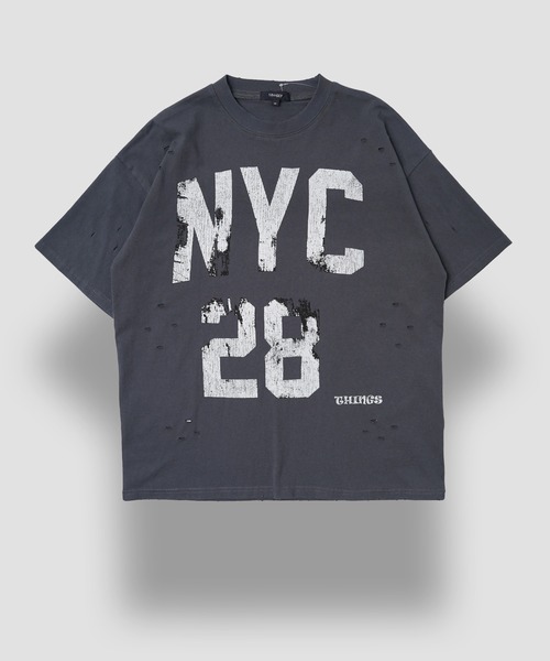 1111clothing(ワンフォークロージング)の「【unisex】ダメージ バイオウォッシュ加工 Tシャツ / オーバーサイズ クルーネック Tシャツ(Tシャツ/カットソー・メンズ・ホワイト系1/ホワイト系3/グレー系2/グレー系3/ネイビー系1/ネイビー系2・M/L)」の19枚目の写真