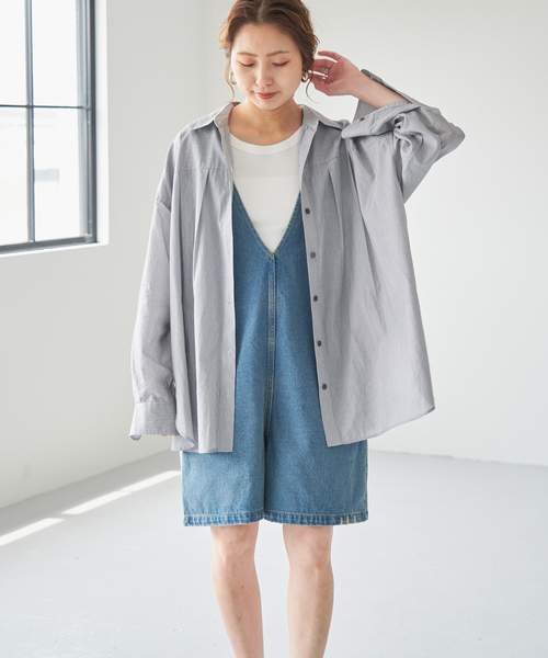 Spick & Span（スピックアンドスパン）の「デニムショートコンビネゾン