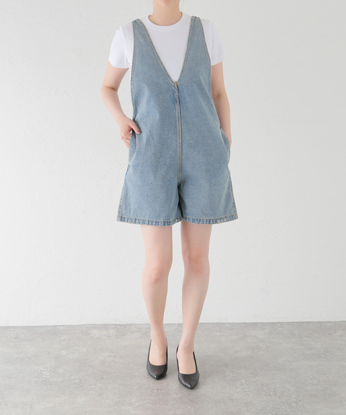 Spick & Span（スピックアンドスパン）の「デニムショートコンビネゾン