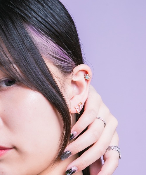 Os accessory(オズアクセサリー)の「Os -オズ- 【金属アレルギー対応】 カラフル18Gボディピアス(ピアス(片耳用)・レディース・ブルー/オレンジ/ピンク・ONE SIZE)」の9枚目の写真
