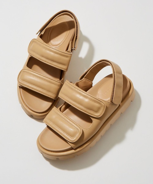 BARNYARDSTORM（バンヤードストーム）の「BARNYARDSTORM / パテッドベルクロサンダル（サンダル・レディース・ベージュ/ブラック・SMALL/MEDIUM/LARGE）」の10枚目の写真