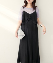 natural couture | 綿麻シアーWフリルキャミワンピース(ワンピース)