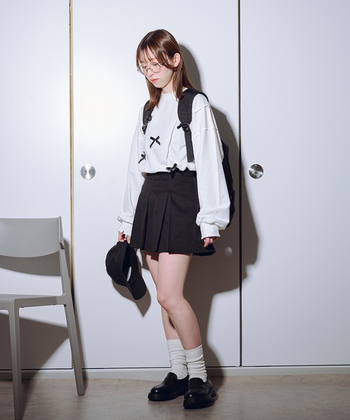 favclo.(ファブクロ)の「damage ribbon sweat / ダメージリボンスウェット(スウェット・レディース・オフホワイト/ライトグレー/ピンク・FREE)」の20枚目の写真