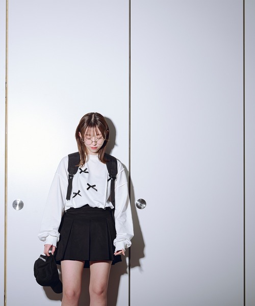 favclo.(ファブクロ)の「damage ribbon sweat / ダメージリボンスウェット(スウェット・レディース・オフホワイト/ライトグレー/ピンク・FREE)」の15枚目の写真
