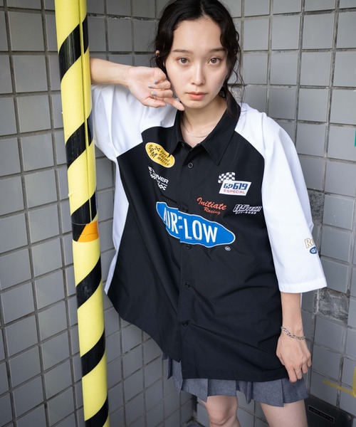 WEGO(ウィゴー)の「WEGO/レーシングシャツ(シャツ/ブラウス・メンズ・ブラック/ダークグリーン・LARGE/MEDIUM)」の5枚目の写真