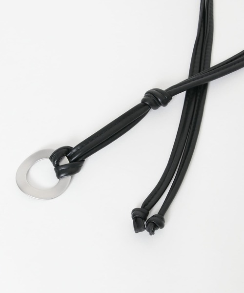 SMELLY（スメリー）の「リングコードベルト（ベルト・レディース・ブラック・-）」の2枚目の写真