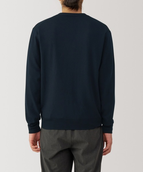 無印良品（ムジルシリョウヒン）の「紳士　洗えるウールハイゲージＶネックカーディガン（カーディガン/ボレロ・メンズ・ブラック/ダークネイビー/キャメル/ブルー・XL/L/M/S）」の19枚目の写真