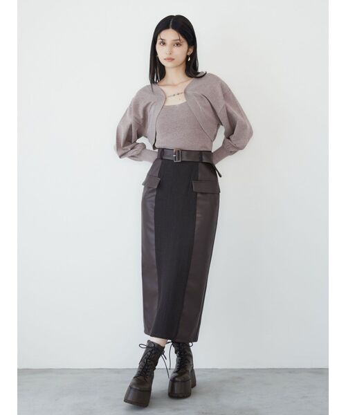 MURUA（ムルーア）の「ボレロカーデ×キャミSET（カーディガン/ボレロ・レディース・ベージュ/ホワイト/グレー・FREE）」の9枚目の写真