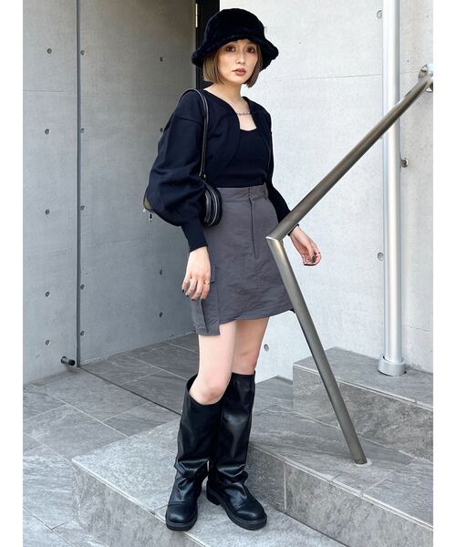 MURUA（ムルーア）の「ボレロカーデ×キャミSET（カーディガン/ボレロ・レディース・ベージュ/ホワイト/グレー・FREE）」の14枚目の写真