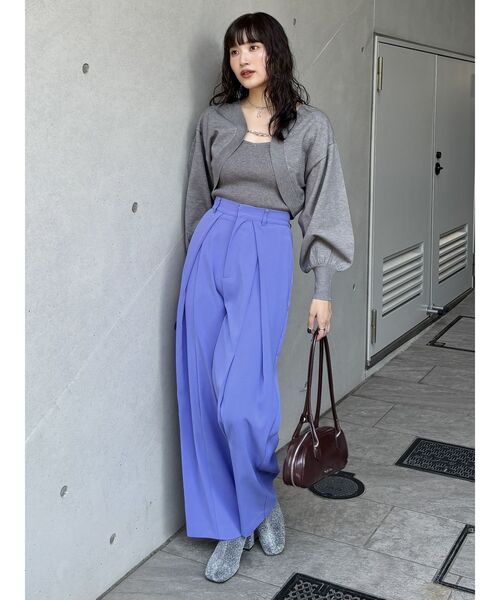 MURUA（ムルーア）の「ボレロカーデ×キャミSET（カーディガン/ボレロ・レディース・ベージュ/ホワイト/グレー・FREE）」の22枚目の写真