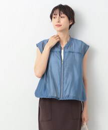 ◆【洗える】ドローコード付きシアーブラウス