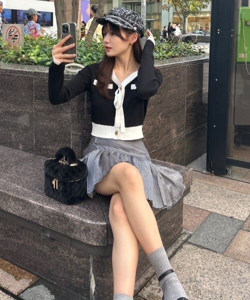 rienda（リエンダ）の「オーガンジープリーツスコショ（スカート