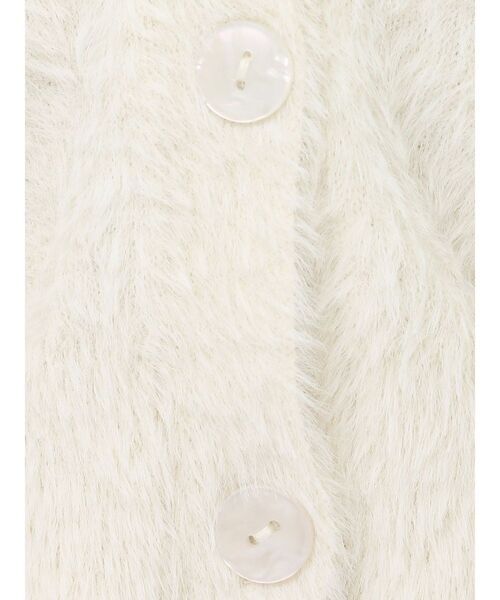 dazzlin（ダズリン）の「コンパクトミニシャギーカーディガン（カーディガン/ボレロ・レディース・オフホワイト/ライトグレー/ピンク/イエロー/モカ・FREE）」の10枚目の写真