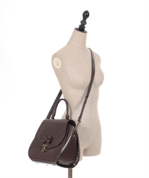 axes femme POETIQUE（アクシーズファムポエティック）の「クラシカル型押しバッグ（ショルダーバッグ・レディース・キナリ/ブラウン/ブラック・FREE）」の13枚目の写真