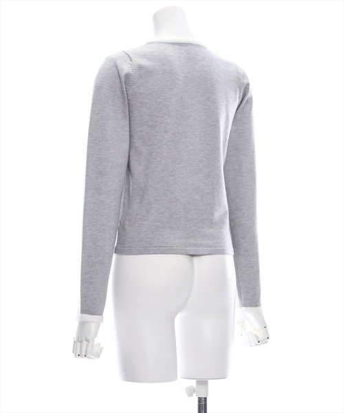 clear（クリア）の「フェザーリボン刺繍ニットトップス [バレエコア カジュアル ガーリー 着回し抜群]≪2024AW≫（ニット/セーター・レディース・アイボリー/グレー/ブラック・F）」の11枚目の写真