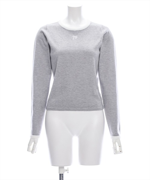 clear（クリア）の「フェザーリボン刺繍ニットトップス [バレエコア カジュアル ガーリー 着回し抜群]≪2024AW≫（ニット/セーター・レディース・アイボリー/グレー/ブラック・F）」の19枚目の写真