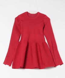 MAISON BREEZE reveur | 【MAISON BREEZE reveur】Tunic peplum rib knit tops(ニット/セーター)