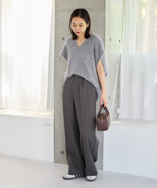 JOURNAL STANDARD（ジャーナルスタンダード）の「《追加2》ウールライクストレッチスラックス（スラックス・レディース・ブラック/チャコールグレー・36/38）」の6枚目の写真