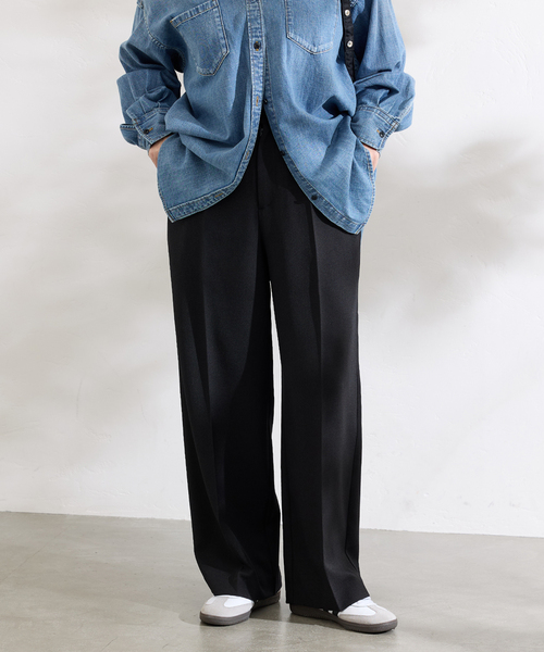 JOURNAL STANDARD（ジャーナルスタンダード）の「《追加2》ウールライクストレッチスラックス（スラックス・レディース・ブラック/チャコールグレー・36/38）」の13枚目の写真