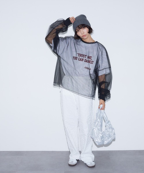 BARRETTA(バレッタ)の「フラワージャガードワイドパンツ(その他パンツ・レディース・ホワイト/ブラック・FREE)」の4枚目の写真