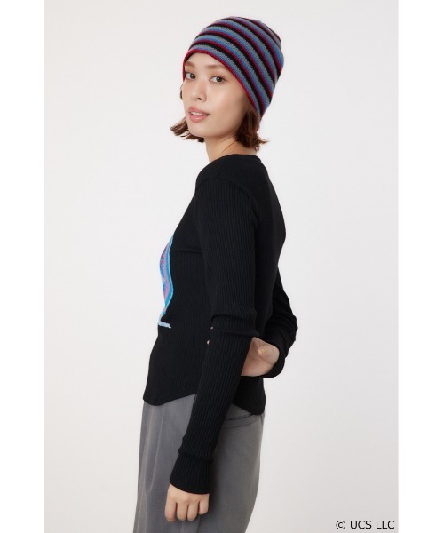 RODEO CROWNS WIDE BOWL(ロデオクラウンズワイドボウル)の「【E.T.】リブトップス(Tシャツ/カットソー・レディース・ブルー/アイボリー/ブラック・FREE)」の5枚目の写真