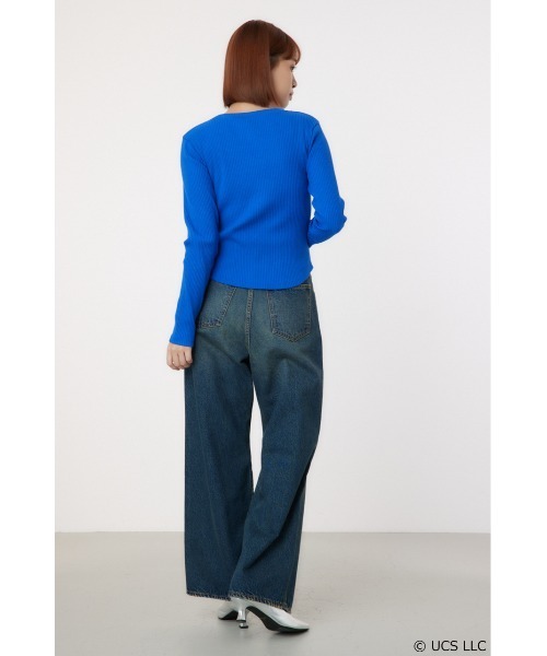 RODEO CROWNS WIDE BOWL(ロデオクラウンズワイドボウル)の「【E.T.】リブトップス(Tシャツ/カットソー・レディース・ブルー/アイボリー/ブラック・FREE)」の19枚目の写真