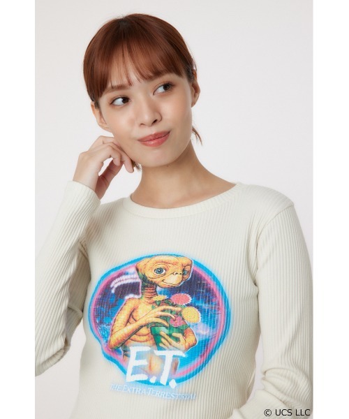 RODEO CROWNS WIDE BOWL(ロデオクラウンズワイドボウル)の「【E.T.】リブトップス(Tシャツ/カットソー・レディース・ブルー/アイボリー/ブラック・FREE)」の9枚目の写真