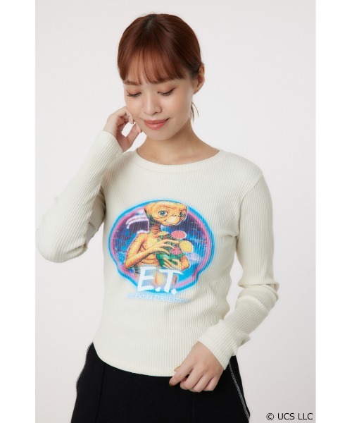 RODEO CROWNS WIDE BOWL(ロデオクラウンズワイドボウル)の「【E.T.】リブトップス(Tシャツ/カットソー・レディース・ブルー/アイボリー/ブラック・FREE)」の10枚目の写真