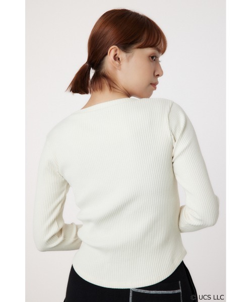 RODEO CROWNS WIDE BOWL(ロデオクラウンズワイドボウル)の「【E.T.】リブトップス(Tシャツ/カットソー・レディース・ブルー/アイボリー/ブラック・FREE)」の12枚目の写真