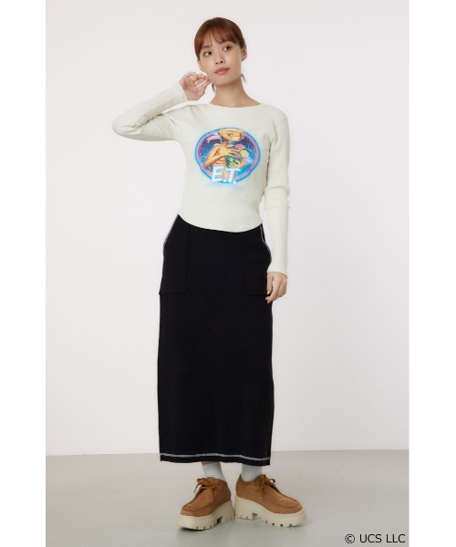 RODEO CROWNS WIDE BOWL(ロデオクラウンズワイドボウル)の「【E.T.】リブトップス(Tシャツ/カットソー・レディース・ブルー/アイボリー/ブラック・FREE)」の13枚目の写真