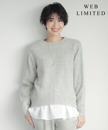 【WEB限定・洗える】WOOLY NEP クルーネックニット