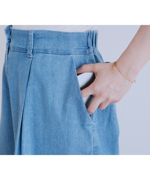 reca（レカ）の「タックワイドデニム（デニムパンツ・レディース・ネイビー/ブルー・FREE）」の21枚目の写真