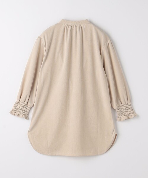 green label relaxing（グリーンレーベルリラクシング）の「【別注】＜Pluckys＞TJ EX 袖シャーリング ワンピース / キッズ  100cm-130cm（ワンピース・キッズ・ベージュ/オリーブ・100cm/110cm/120cm/130cm）」の11枚目の写真