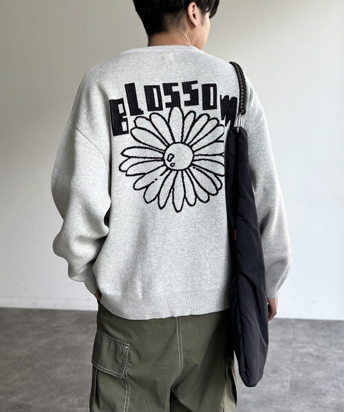 CPCM（シーピーシーエム）の「アソートモチーフスウェットライクニット（ニット/セーター・レディース・チャコールグレー/グレー/ネイビー/アイボリー/グレー系その他/ホワイト/ホワイト系その他/グリーン・MEDIUM/LARGE）」の6枚目の写真