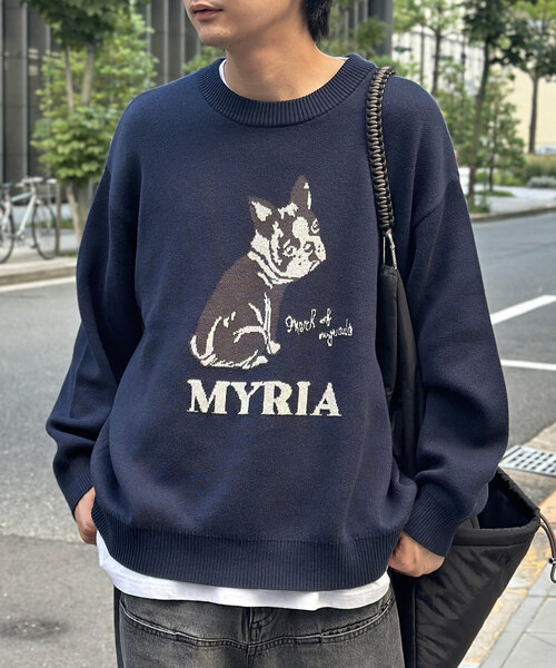 CPCM（シーピーシーエム）の「アソートモチーフスウェットライクニット（ニット/セーター・レディース・チャコールグレー/グレー/ネイビー/アイボリー/グレー系その他/ホワイト/ホワイト系その他/グリーン・MEDIUM/LARGE）」の8枚目の写真