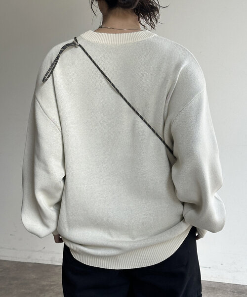 CPCM（シーピーシーエム）の「アソートモチーフスウェットライクニット（ニット/セーター・レディース・チャコールグレー/グレー/ネイビー/アイボリー/グレー系その他/ホワイト/ホワイト系その他/グリーン・MEDIUM/LARGE）」の17枚目の写真