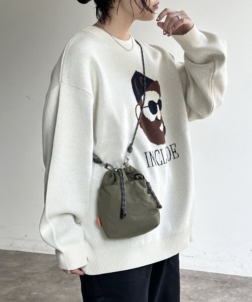 CPCM（シーピーシーエム）の「アソートモチーフスウェットライクニット（ニット/セーター・レディース・チャコールグレー/グレー/ネイビー/アイボリー/グレー系その他/ホワイト/ホワイト系その他/グリーン・MEDIUM/LARGE）」の18枚目の写真