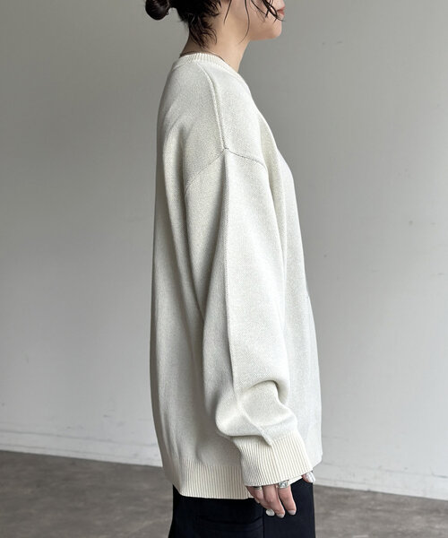 CPCM（シーピーシーエム）の「アソートモチーフスウェットライクニット（ニット/セーター・レディース・チャコールグレー/グレー/ネイビー/アイボリー/グレー系その他/ホワイト/ホワイト系その他/グリーン・MEDIUM/LARGE）」の21枚目の写真