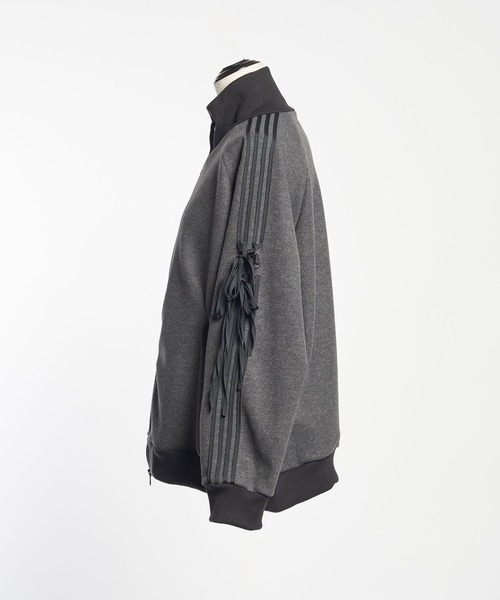 gomme（ゴム）の「ミルドジャージ　テープブルゾン（ライダースジャケット・レディース・チャコールグレー/ブラック・MEDIUM）」の8枚目の写真