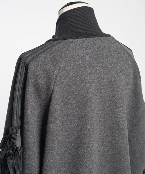 gomme（ゴム）の「ミルドジャージ　テープブルゾン（ライダースジャケット・レディース・チャコールグレー/ブラック・MEDIUM）」の14枚目の写真