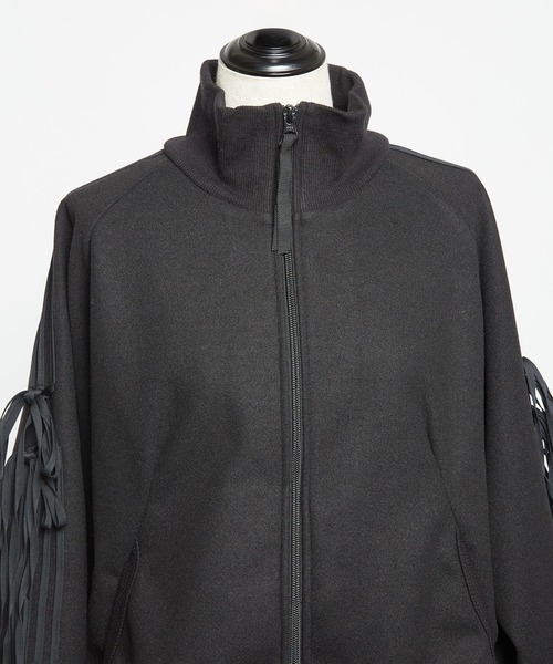 gomme（ゴム）の「ミルドジャージ　テープブルゾン（ライダースジャケット・レディース・チャコールグレー/ブラック・MEDIUM）」の20枚目の写真