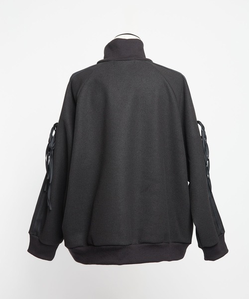 gomme（ゴム）の「ミルドジャージ　テープブルゾン（ライダースジャケット・レディース・チャコールグレー/ブラック・MEDIUM）」の17枚目の写真