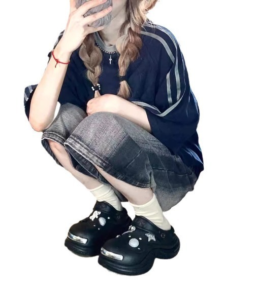 DEVICE(デバイス)の「ダメージ クラッシュ ハーフ デニム パンツ(デニムパンツ・メンズ・ブラック・FREE)」の21枚目の写真