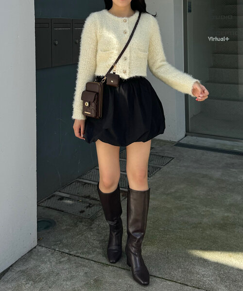 Chico（チコ）の「キルティングスマホショルダーバッグ（ショルダーバッグ・レディース・ブラック/ブラウン/アイボリー/レッド・FREE）」の12枚目の写真